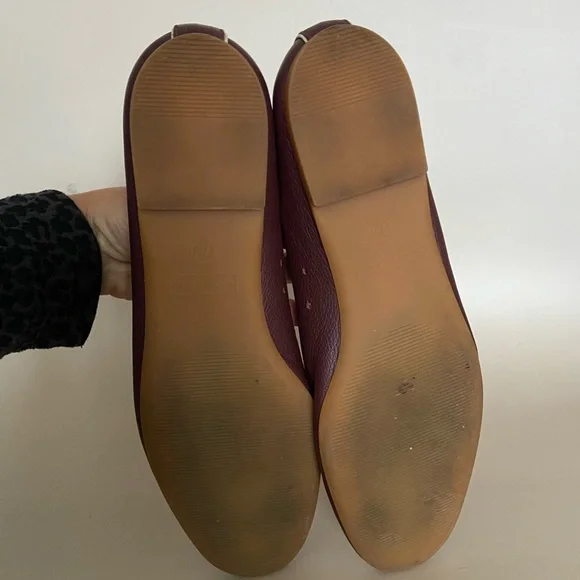Everlane Chestnut/Burgundy Leather Glove Flats Size 7.5 - Picture 5 of 7